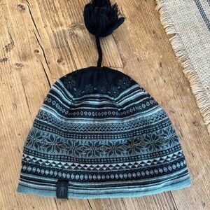 Kids Smartwool Beanie With Tassel. Nordic Pattern